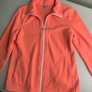 Talbots orange with white trim jacket with side pockets size XS